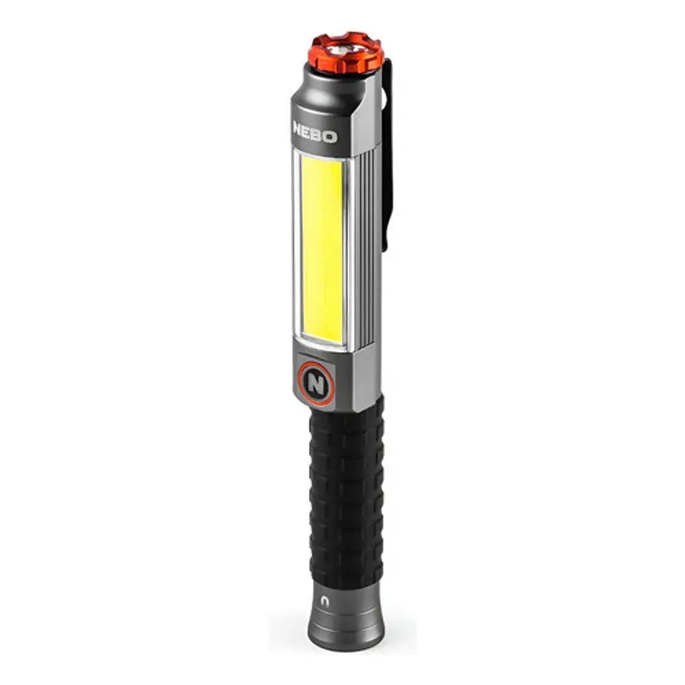 Linterna Work Recargable/pilas Nebo Lil Larry 500 Lum Flex Blanco Gris