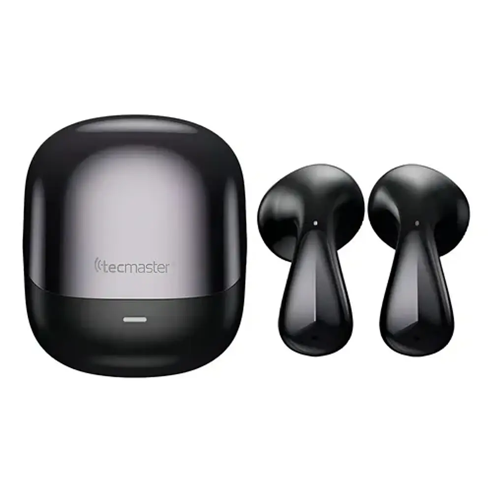 Audífonos Bluetooth Tecmaster Tm-300530 Smart Touch Negro Ipx4 Resistente Agua