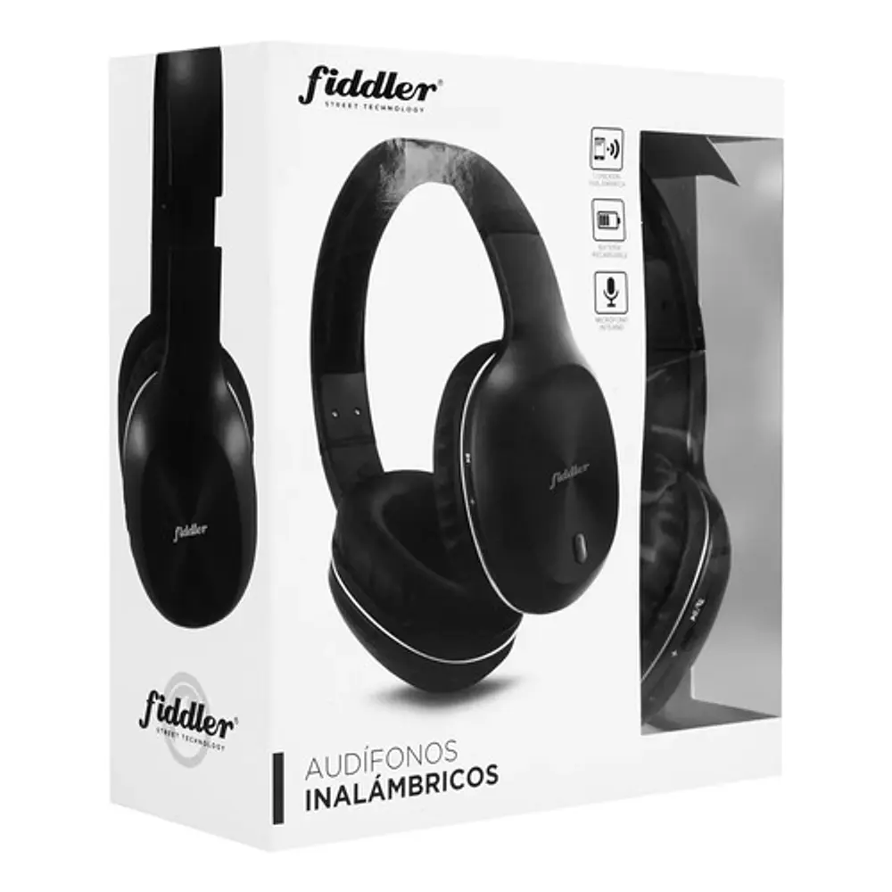 Audífonos Bluetooth On-ear Fiddler Con Manos Libres Negro