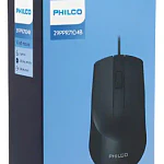 Mouse Philco Con Cable Usb Óptico Negro