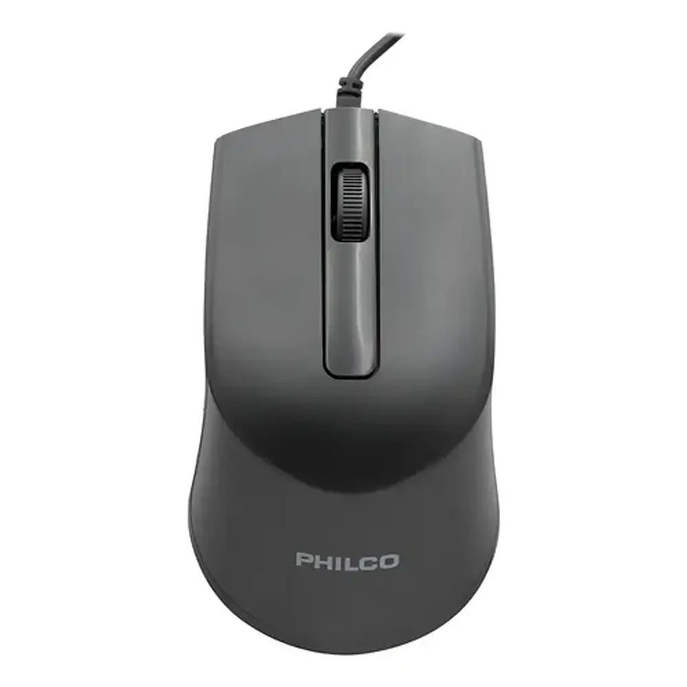 Mouse Philco Con Cable Usb Óptico Negro