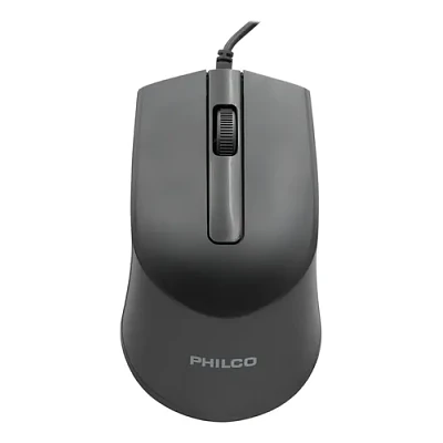Mouse Philco Con Cable Usb Óptico Negro