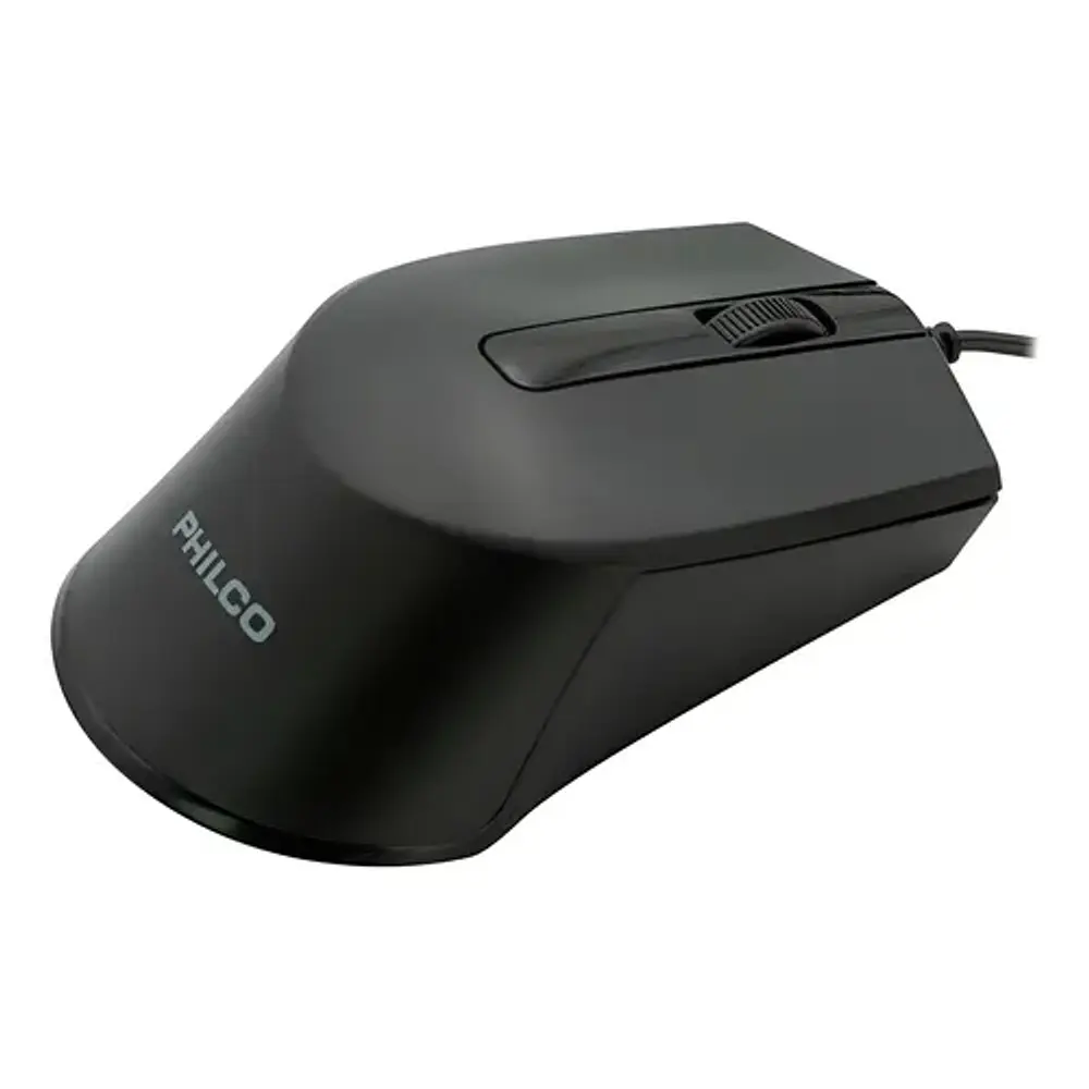 Mouse Philco Con Cable Usb Óptico Negro