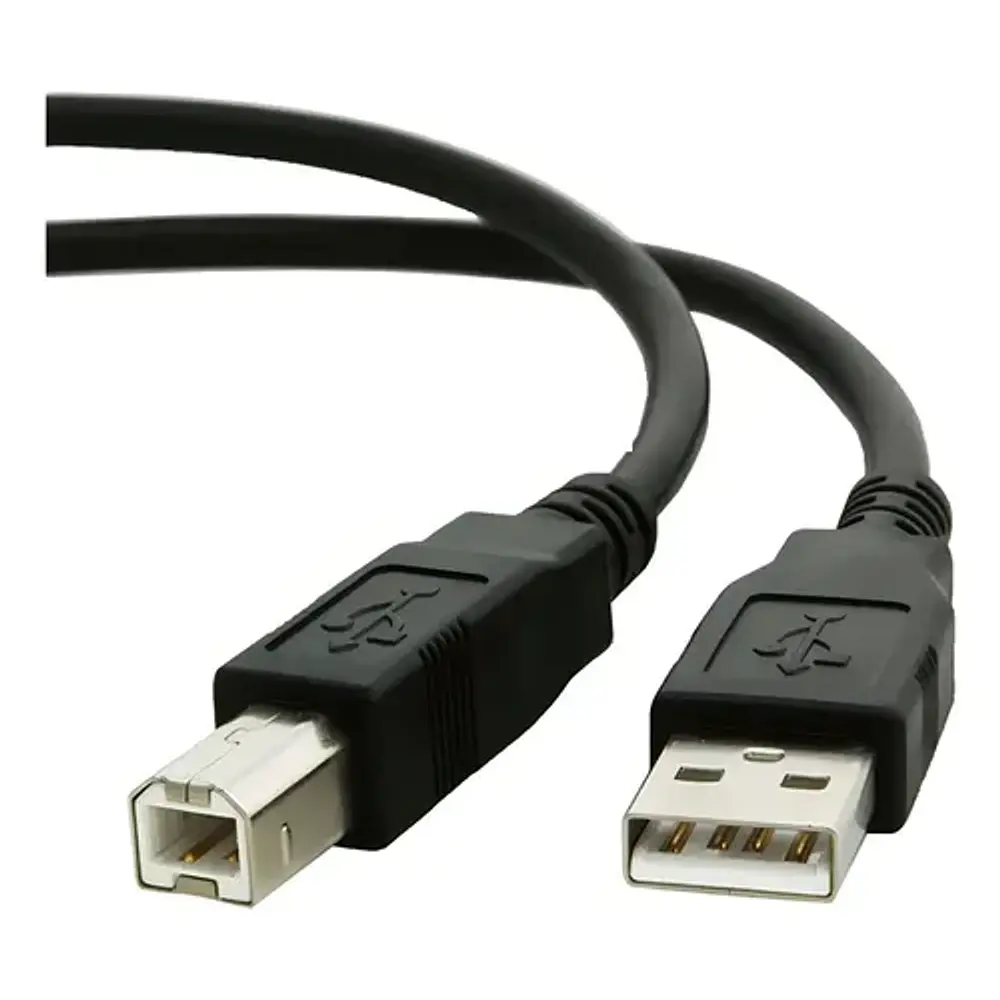 Cable Usb 2.0 Para Impresora Y Scanner A-b 1.5 Metros Color Azul Negro