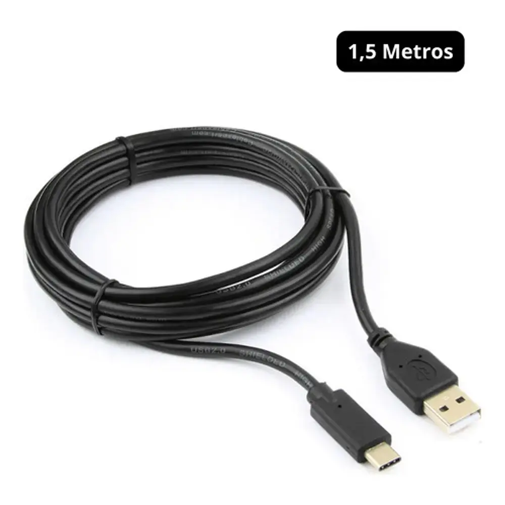 Cable Usb 2.0 Para Impresora Y Scanner A-b 1.5 Metros Color Azul Negro