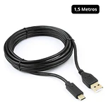 Cable Usb 2.0 Para Impresora Y Scanner A-b 1.5 Metros Color Azul Negro