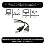 Cable Usb 2.0 Para Impresora Y Scanner A-b 1.5 Metros Color Azul Negro