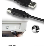 Cable Usb 2.0 Para Impresora Y Scanner A-b 1.5 Metros Color Azul Negro