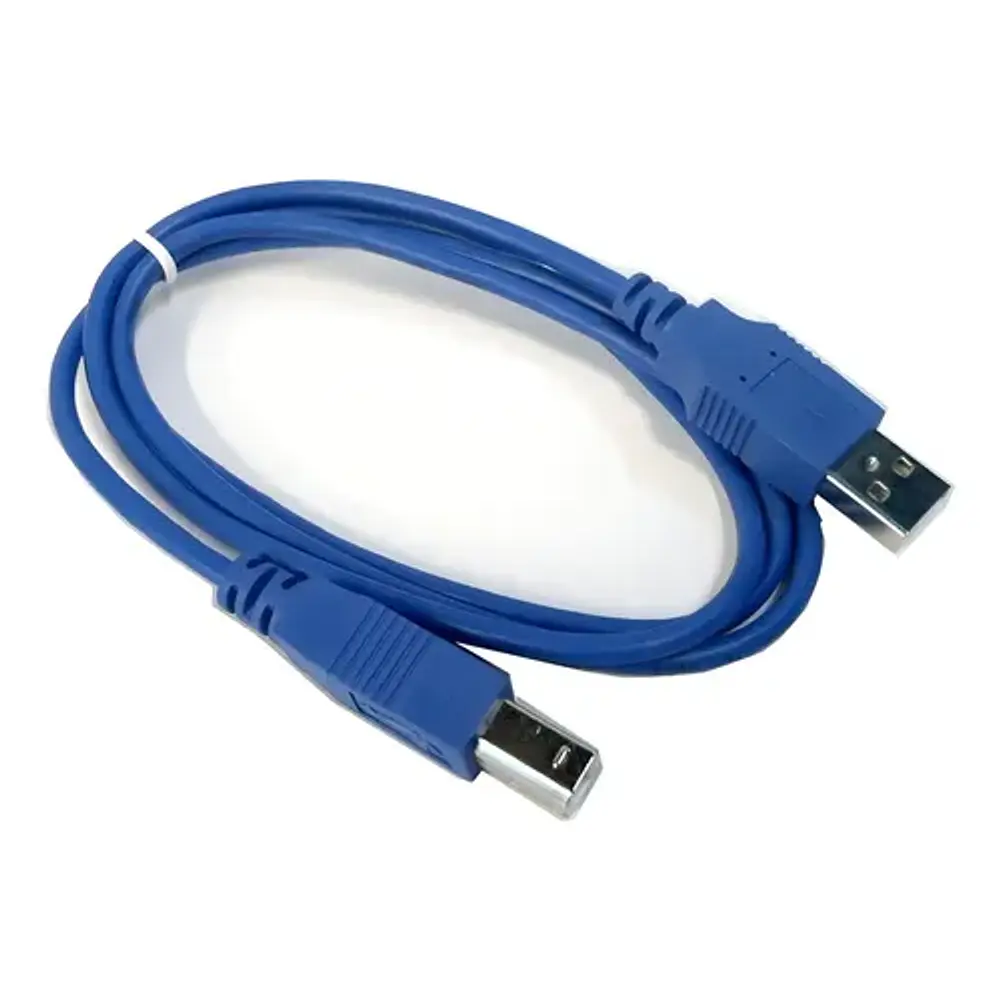 Cable Usb 2.0 Para Impresora Y Scanner A-b 1.5 Metros Color Azul Negro