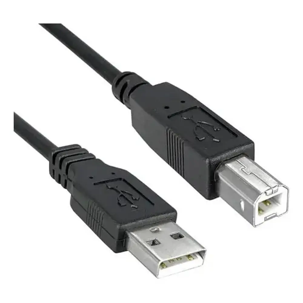 Cable Usb 2.0 Para Impresora Y Scanner A-b 1.5 Metros Color Azul Negro