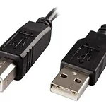 Cable Usb 2.0 Para Impresora Y Scanner A-b 1.5 Metros Color Azul Negro