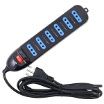 Alargador Eléctrico 6pos 3mt Switch Tm-800100bk Tecmaster Negro
