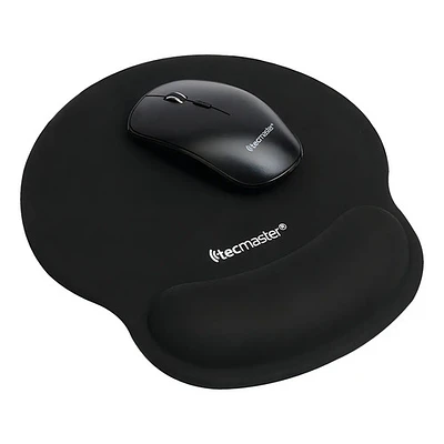 Mousepad Tecmaster Negro Antideslizante Con Apoya Muñeca Tm-100557