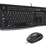 Kit De Teclado Y Mouse Logitech Mk120 Español Latinoamericano De Color Negro