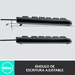 Kit De Teclado Y Mouse Logitech Mk120 Español Latinoamericano De Color Negro
