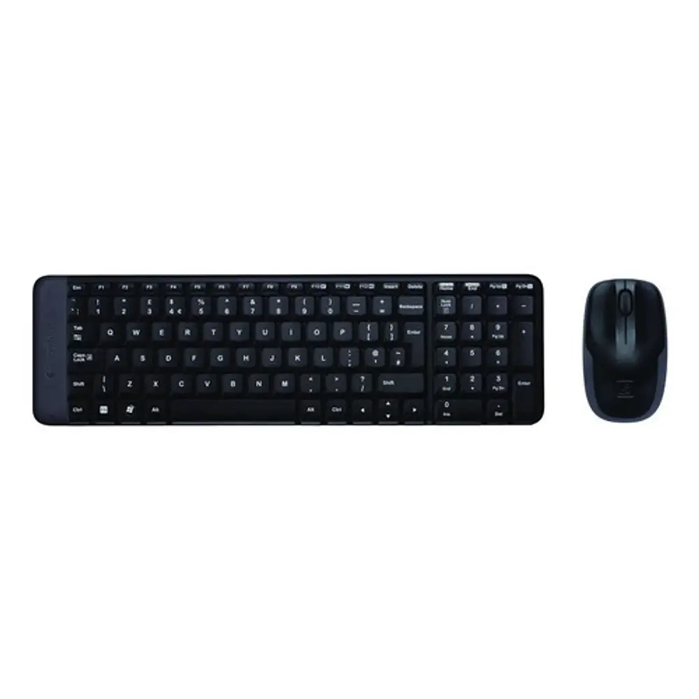 Kit teclado y mouse inalámbrico Logitech MK220 español negro