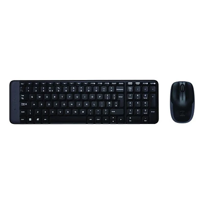 Kit teclado y mouse inalámbrico Logitech MK220 español negro