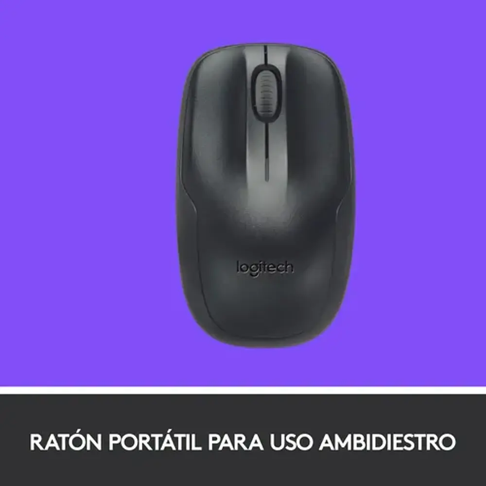 Kit teclado y mouse inalámbrico Logitech MK220 español negro