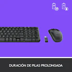 Kit teclado y mouse inalámbrico Logitech MK220 español negro