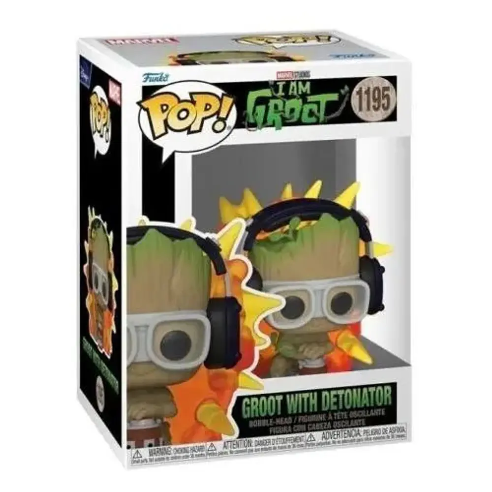 Figura De Accion Groot Con Detonador 1195 I Am Groot Marvel Funko Pop
