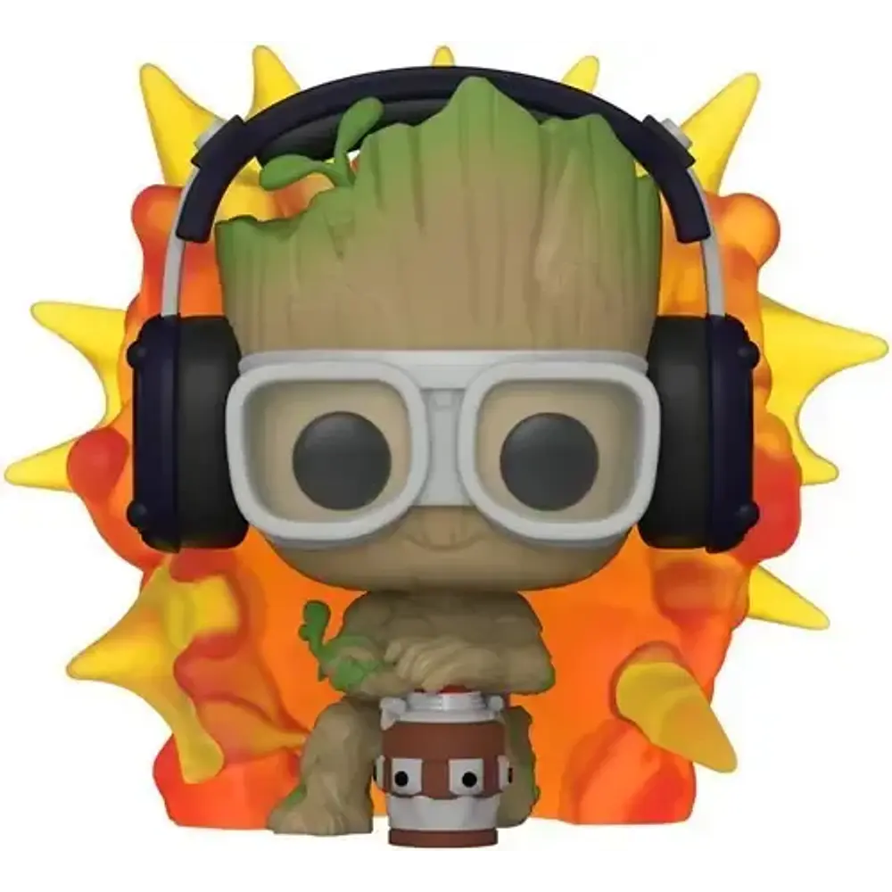 Figura De Accion Groot Con Detonador 1195 I Am Groot Marvel Funko Pop