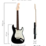 Guitarra Eléctrica Negra + Amplificador Negro Diestro Madera Fiddler