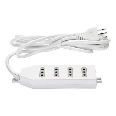 Alargador Zapatilla Eléctrico 4 Posiciones 1,5m Macrotel Blanco Me-204w1