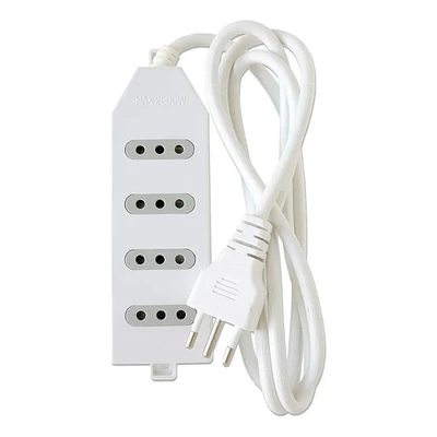 Alargador Zapatilla Eléctrico 4 Posiciones 1,5m Macrotel Blanco Me-204w1