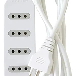 Alargador Zapatilla Eléctrico 4 Posiciones 1,5m Macrotel Blanco Me-204w1