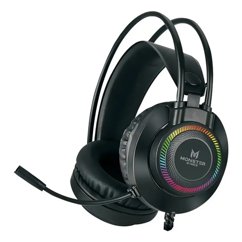 Audifono Gamer Monster Throb Rgb Ps4/ X-one/ Switch Color Negro
