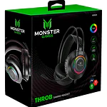 Audifono Gamer Monster Throb Rgb Ps4/ X-one/ Switch Color Negro