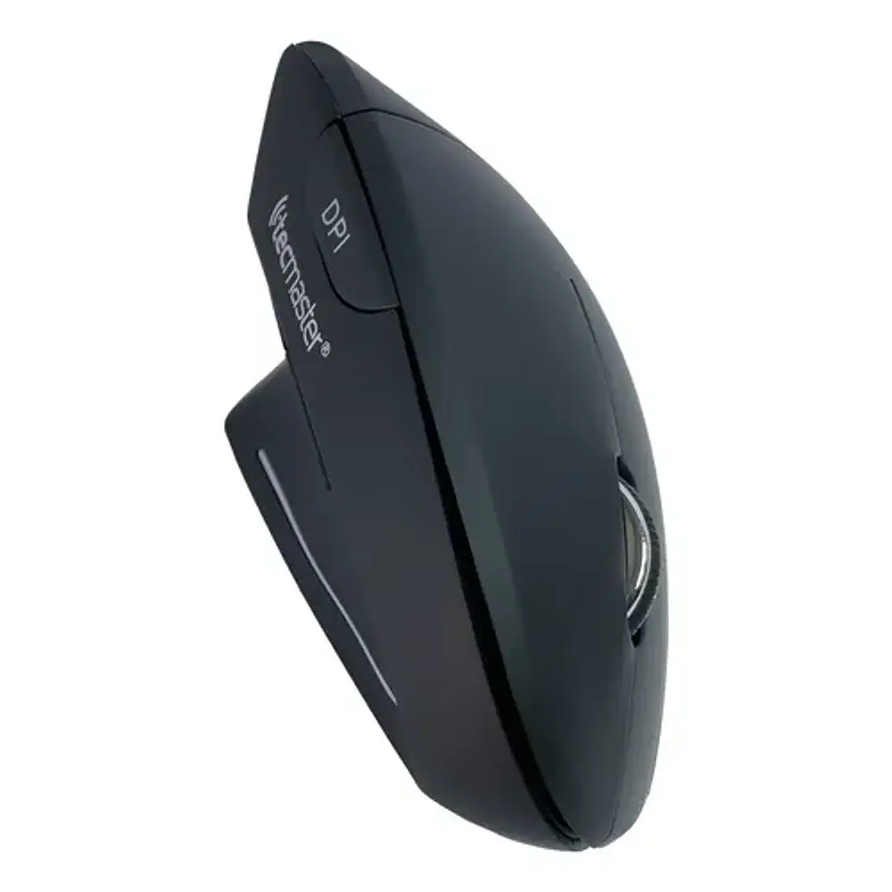 Mouse Vertical Ergonómico Inalámbrico Zurdo Tecmaster 1600 Dpi Negro