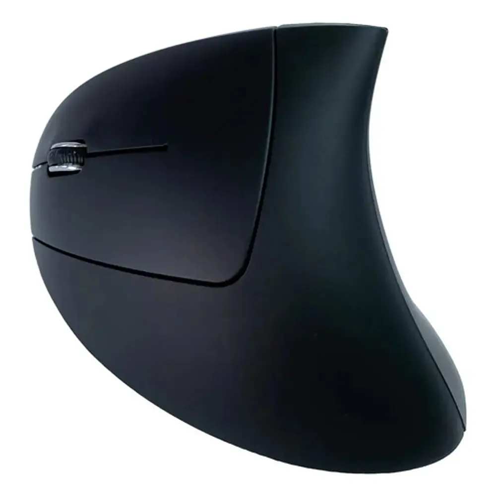 Mouse Vertical Ergonómico Inalámbrico Zurdo Tecmaster 1600 Dpi Negro