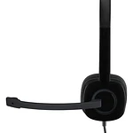 Audifono Logitech H151 Stereo Con Microfono Y Susp De Ruido Color Negro