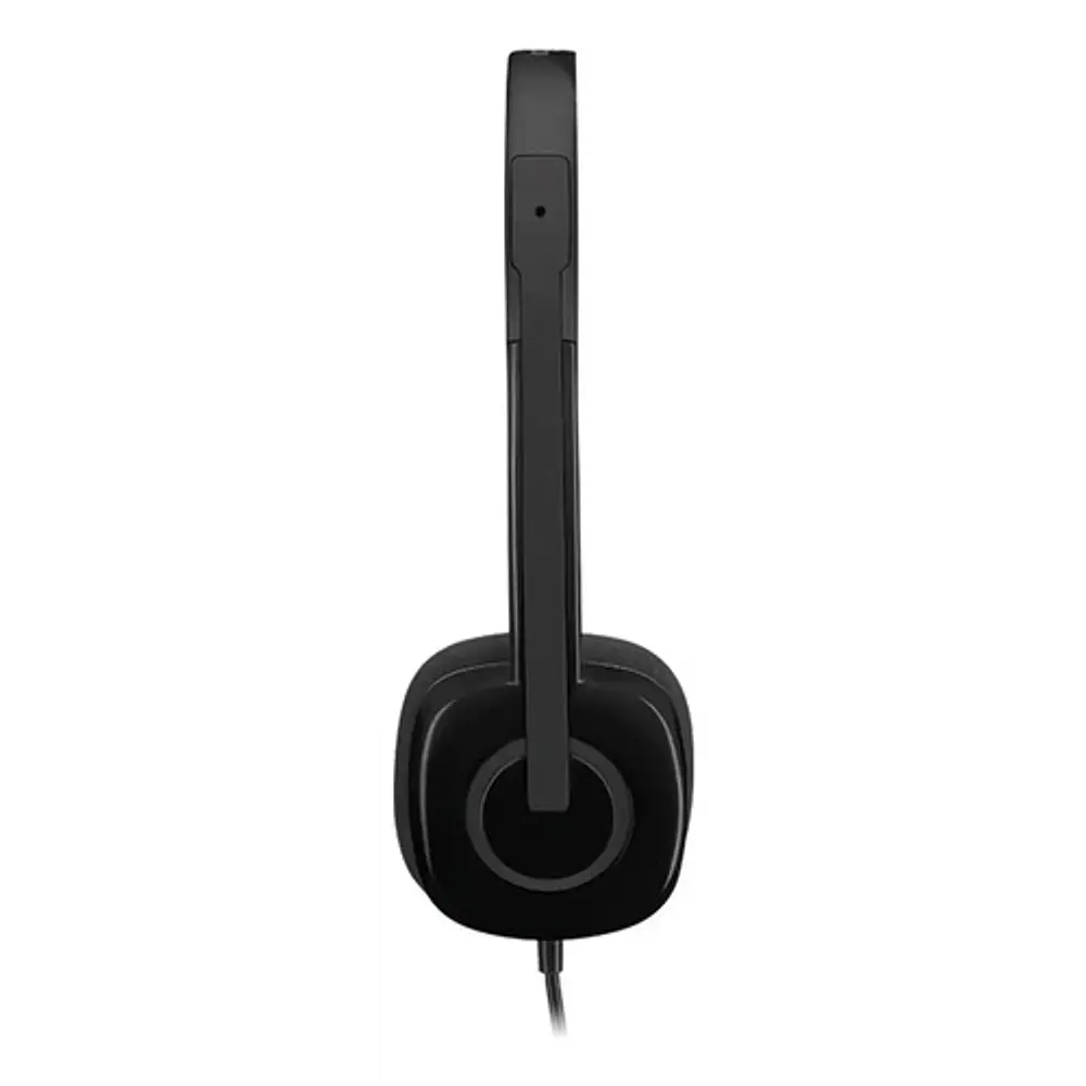 Audifono Logitech H151 Stereo Con Microfono Y Susp De Ruido Color Negro