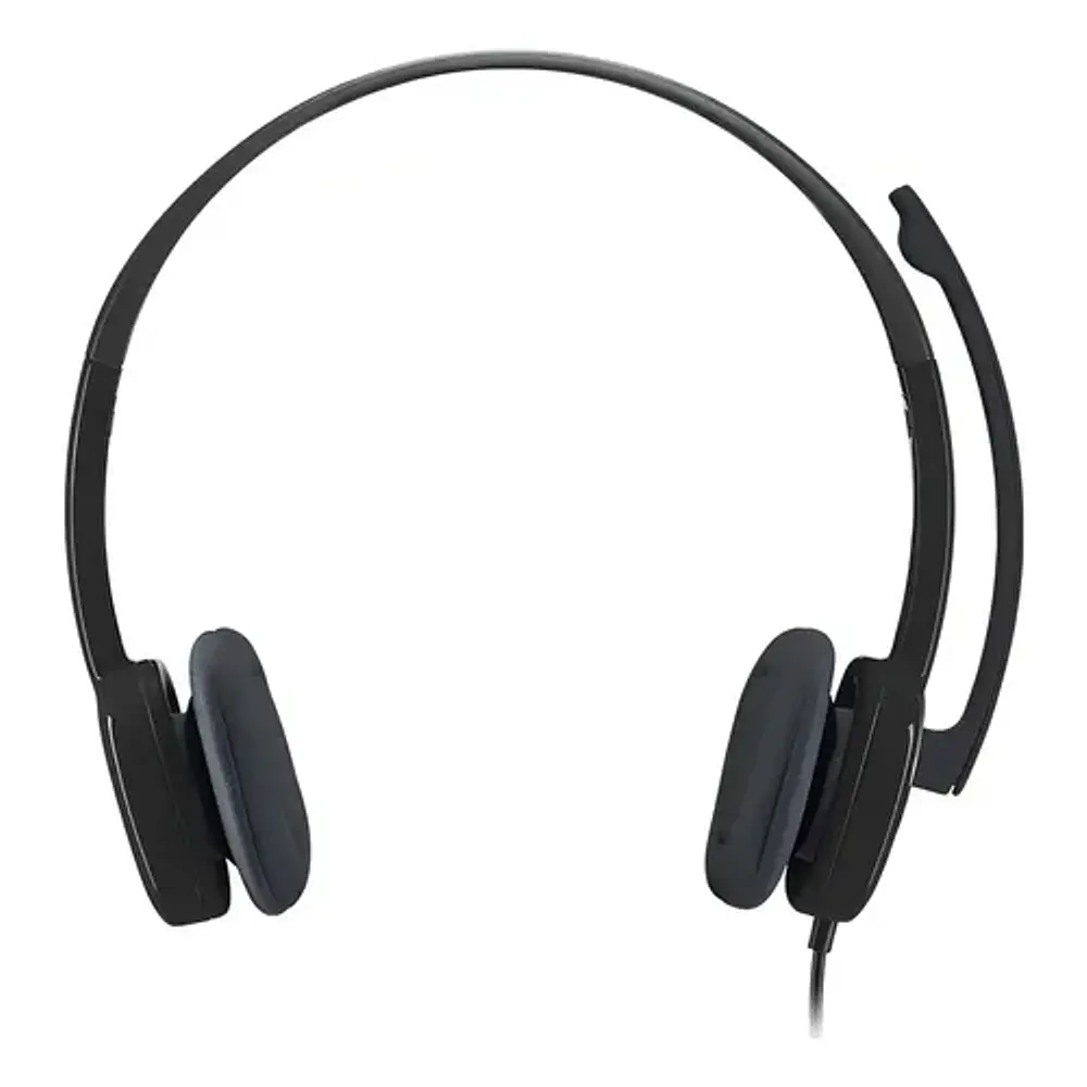 Audifono Logitech H151 Stereo Con Microfono Y Susp De Ruido Color Negro