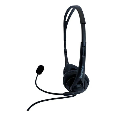 Auriculares call center Tecmaster TM-100561 con micrófono negros