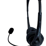 Auriculares call center Tecmaster TM-100561 con micrófono negros