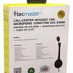 Auriculares call center Tecmaster TM-100561 con micrófono negros