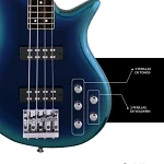 Bajo Eléctrico Azul Fiddler + Amplificador 20w Azul Azul Brillante 4 Diestro Laqueado
