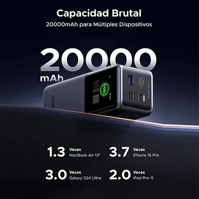 Power bank Ugreen PB721 20.000 mAh con pantalla negro