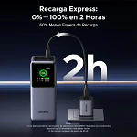 Power bank Ugreen PB721 20.000 mAh con pantalla negro