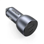 Cargador Auto Dual Ugreen 42w Max, Tipo-c 30w / Usb A 12w Gris