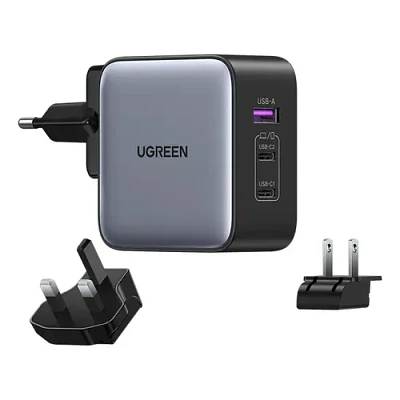 Cargador de viaje Ugreen Nexode CD296 GaN 65W