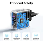 Cargador de viaje Ugreen Nexode CD296 GaN 65W