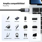 Adaptador OTG Ugreen US270 USB-C 3.1 a USB-A 3.0 de aluminio