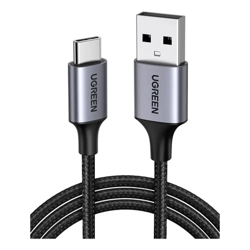 Cable Usb-c / Usb-a Datapower 3a Max 1 Metro Reforzado Negro Ugreen Us288
