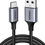 Cable Usb-c / Usb-a Datapower 3a Max 1 Metro Reforzado Negro Ugreen Us288