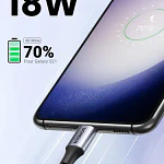 Cable Usb-c / Usb-a Datapower 3a Max 1 Metro Reforzado Negro Ugreen Us288