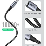 Cable Usb-c / Usb-c 3.1 Datapower 100w Max 1 Metro Reforzado Negro Ugreen Us300